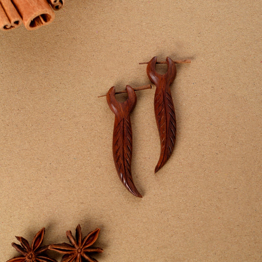 Druma- Wooden Dangler Earrings