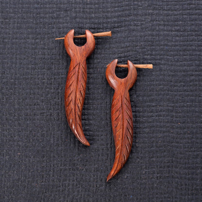 Druma- Wooden Dangler Earrings