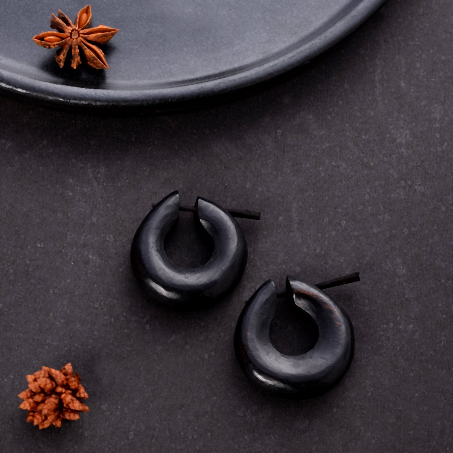 Noro- Wooden Loop Earrings