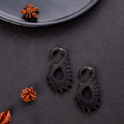 Rue- Wooden Dangler Earrings
