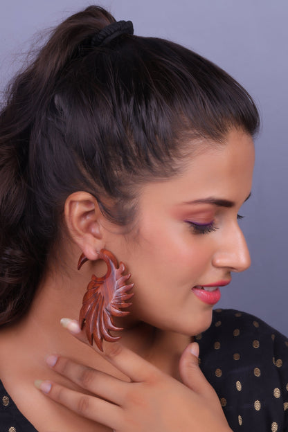 Raen- Wooden Dangler Earrings