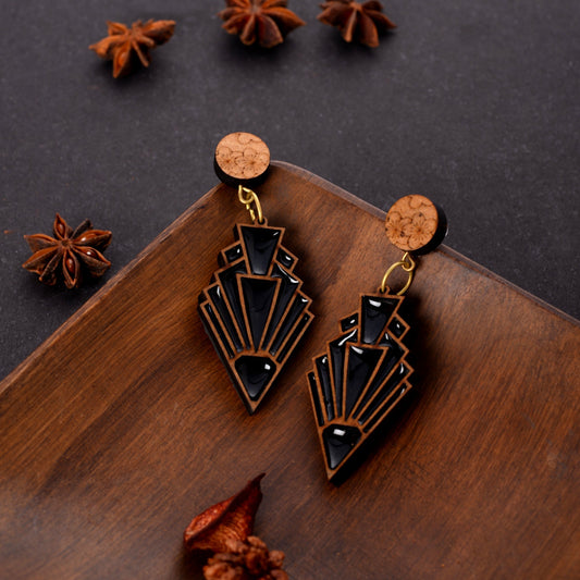 Sera- Wooden Dangler Earrings