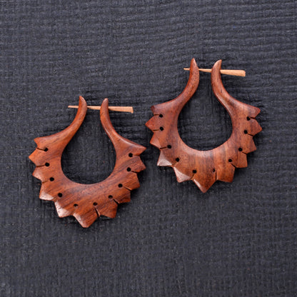 Ruva- Wooden Loop Earrings