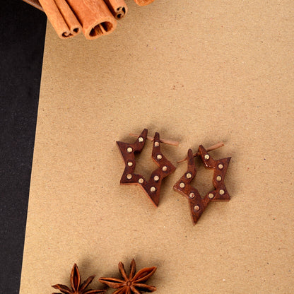 Ovae- Wooden Loop Earrings