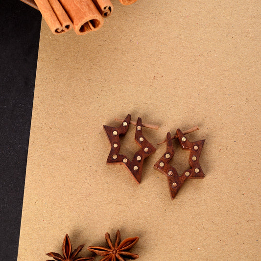 Ovae- Wooden Loop Earrings