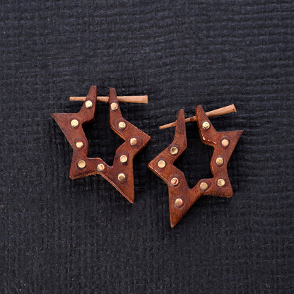 Ovae- Wooden Loop Earrings