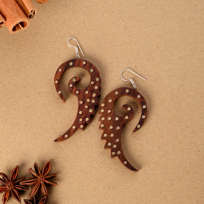 Liora- Wooden Dangler Earrings