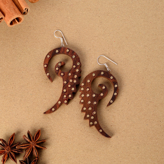 Liora- Wooden Dangler Earrings