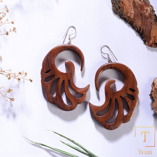 Kavna- Wooden Dangler Earrings