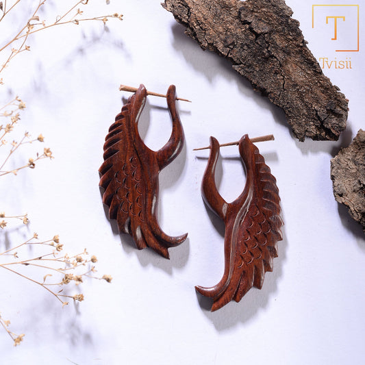 Voa- Wooden Loop Earrings