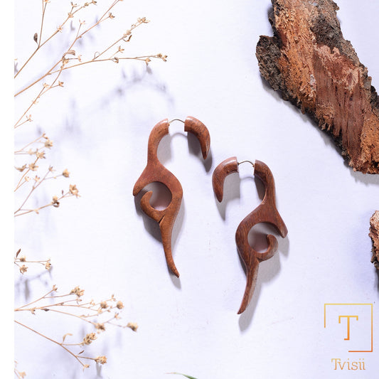 Suve- Wooden Dangler Earrings