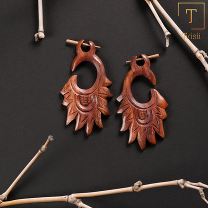 Myrha- Wooden Loop Earrings