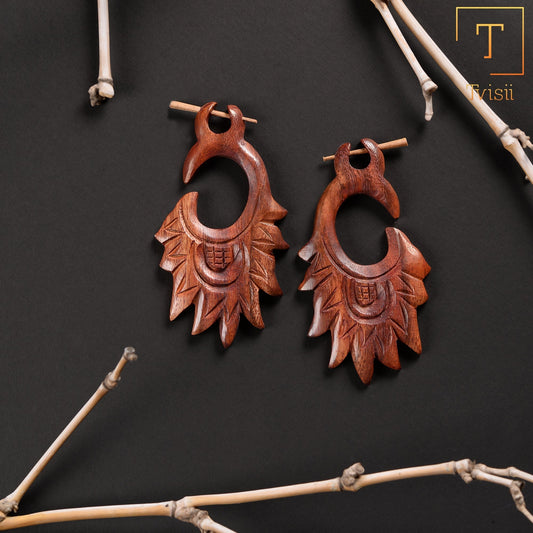 Myrha- Wooden Loop Earrings