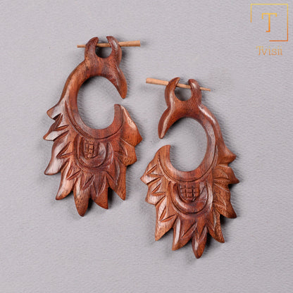 Myrha- Wooden Loop Earrings