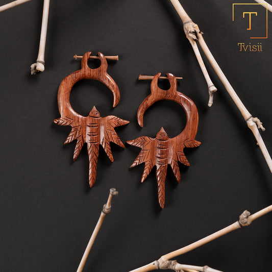 Ravah- Wooden Loop Earrings