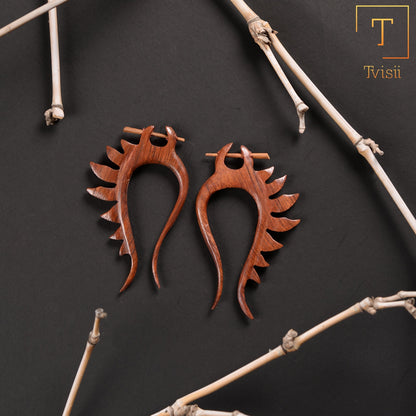 Naavi- Wooden Loop Earrings