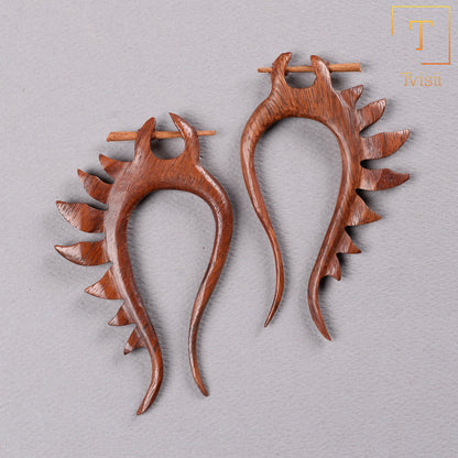 Naavi- Wooden Loop Earrings