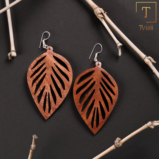 Oshna- Wooden Dangler Earrings