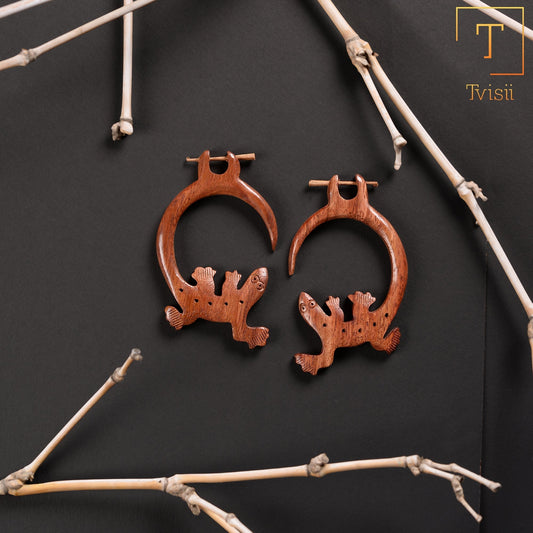 Orren- Wooden Dangler Earrings