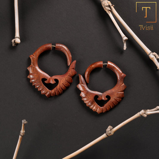 Velin- Wooden Loop Earrings