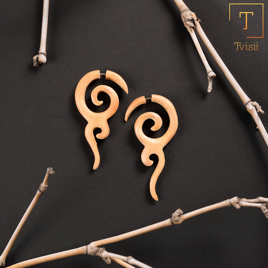 Ruhen- Wooden Dangler Earrings