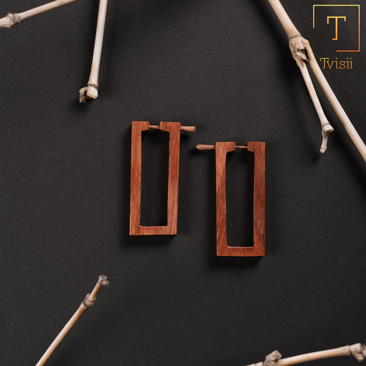 Tavsha- Wooden Loop Earrings