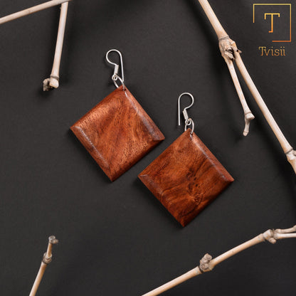 Noroa- Wooden Dangler Earrings