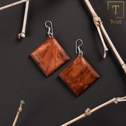 Noroa- Wooden Dangler Earrings